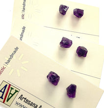 Load image into Gallery viewer, Raw Amethyst Earrings
