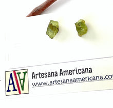 Load image into Gallery viewer, Raw Peridot Earrings
