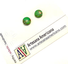 Load image into Gallery viewer, Green Turquoise Studs
