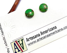 Load image into Gallery viewer, Green Turquoise Studs
