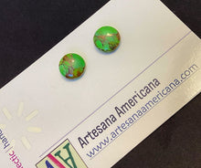 Load image into Gallery viewer, Green Turquoise Studs

