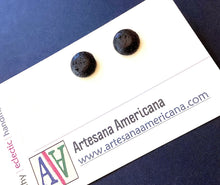 Load image into Gallery viewer, Black Lava Rock Studs
