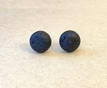 Load image into Gallery viewer, Black Lava Rock Studs
