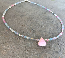 Load image into Gallery viewer, Aquamarine with Pink Opal Stone
