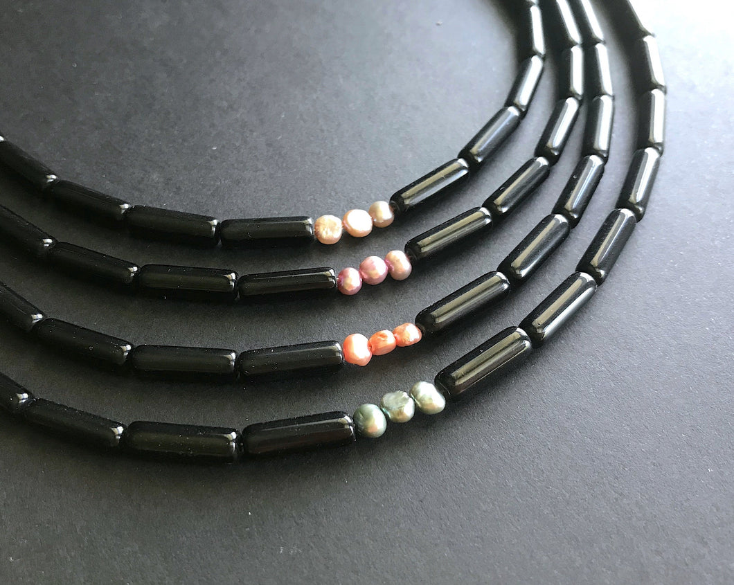 Obsidian with Pearl Accent