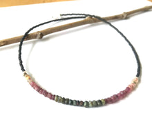 Load image into Gallery viewer, Tourmaline with Black Seed Beads
