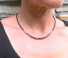 Load image into Gallery viewer, Tourmaline with Black Seed Beads
